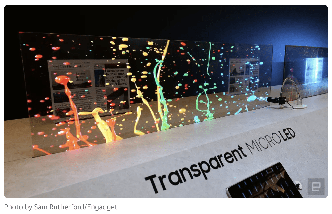CES 2024, Samsung, Transparent MicroLED, Samsung transparent tv